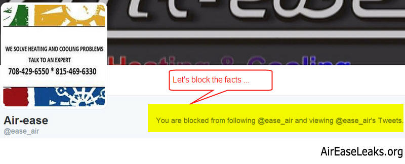 Air-Ease Blocking Customer Twitter Profile