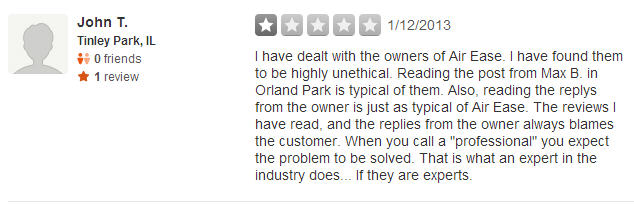 Air-Ease Company Review by an Average Customer